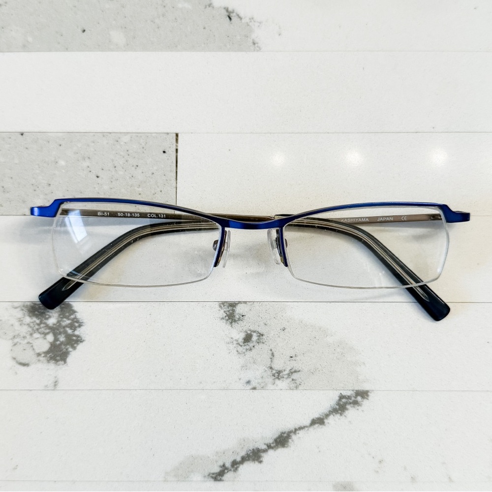 Kashiyama Eyewear BI-51 COL.131 51-18-140 Blue/Silver Eyeglasses
